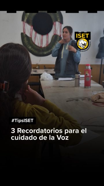 Cuidar la voz también es parte de cuidar su trabajo.

La fonoaudióloga de nuestro instituto, Lic. Carolina Pedroso, quien también atiende en su consultorio, comparte tres hábitos clave para docentes: mantenerse hidratados, hacer pausas al respirar y relajar los hombros.

Compartan este reel con sus colegas. 😌

#ISET #SaludVocal #Docentes