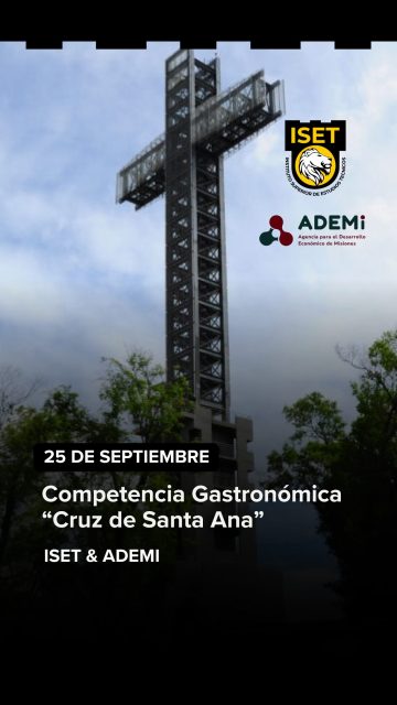 🍽️✨ Competencia Gastronómica “Cruz de Santa Ana”, una propuesta organizada por ADEMI, junto al ISET, que busca generar un espacio de aprendizaje, creatividad y práctica profesional.
La competencia se realizará el viernes 25 de septiembre de 2026 en Cruz de Santa Ana, Misiones, y permitirá que nuestros estudiantes de 3º año de la Carrera de Chef pongan en práctica los conocimientos adquiridos durante su formación, desarrollando una propuesta gastronómica integral.
Una experiencia que también invita a revalorizar los productos e ingredientes identitarios de la provincia de Misiones, fortaleciendo el vínculo entre formación, territorio y cocina regional.
👨🍳 En ISET, la carrera de Chef se vive con práctica, identidad y profesionalismo.
#ISET #ChefISET #GastronomíaMisiones #CruzDeSantaAnaMisiones #ADEMI